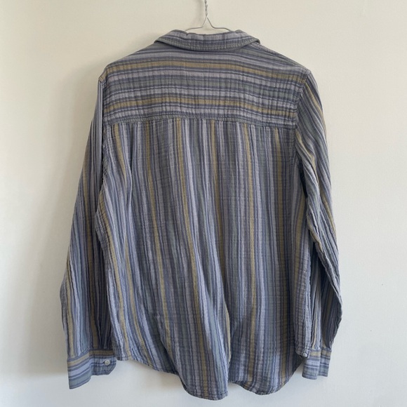 Striped Button-Up Shirt - Blue - Picture 2 of 4